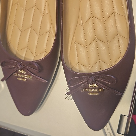 Coach flats women 8.5 dark red - Picture 2 of 5